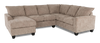 Made in Canada Customizable Sofa Lab Arc 3 Piece Left-Facing Fabric Sectional with Chaise - Chenille Praline | Sofa sectionnel de gauche 3 pièces avec fauteuil long personnalisable Arc de Sofa Lab fabriqué au Canada en tissu - Chenille Praline