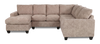 Made in Canada Customizable Sofa Lab Arc 3 Piece Left-Facing Fabric Sectional with Chaise - Chenille Praline | Sofa sectionnel de gauche 3 pièces avec fauteuil long personnalisable Arc de Sofa Lab fabriqué au Canada en tissu - Chenille Praline