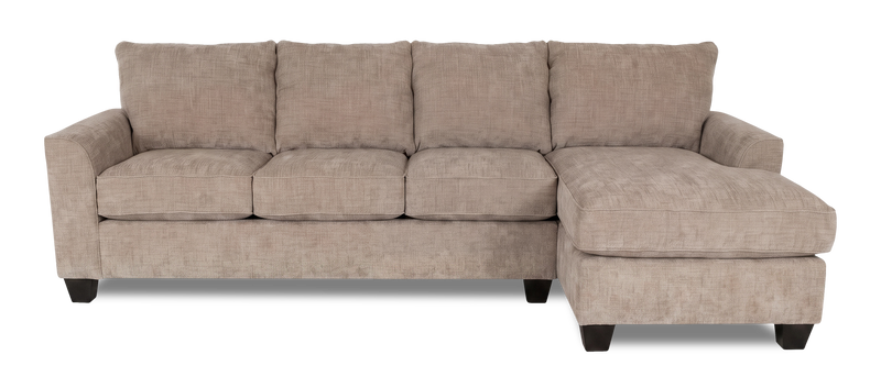 Made in Canada Customizable Sofa Lab Arc Fabric Right-Facing Sofabed Sectional - Chenille Praline