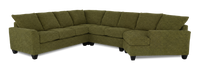 Made in Canada Customizable Sofa Lab Arc 4-Piece Right-Facing Sectional with Cuddler - Chenille Moss