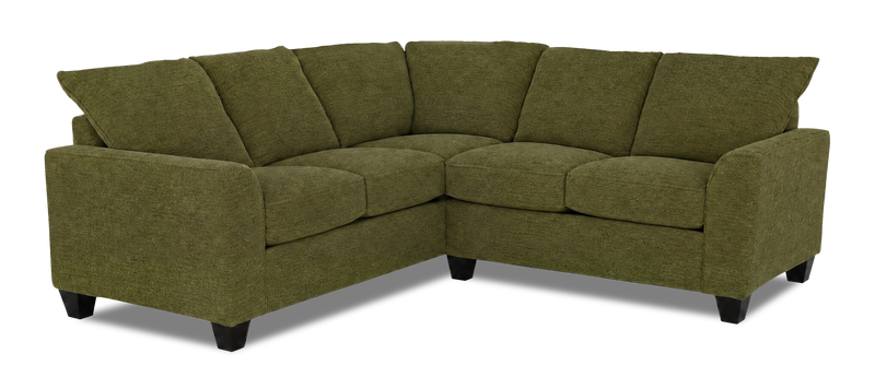 Made in Canada Customizable Sofa Lab Arc 2-Piece Fabric Sectional - Chenille Moss