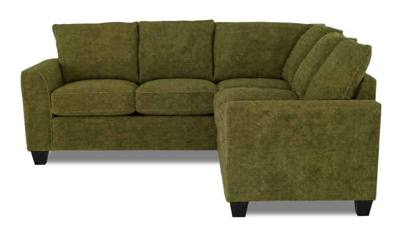Made in Canada Customizable Sofa Lab Arc 2-Piece Fabric Sectional - Chenille Moss