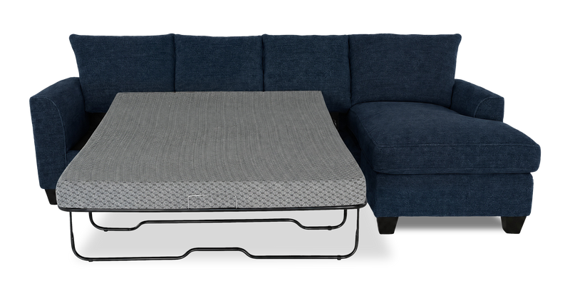 Made in Canada Customizable Sofa Lab Arc Fabric Right-Facing Sofabed Sectional - Chenille Pacific