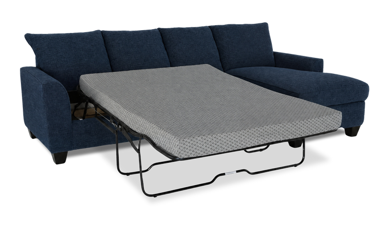 Made in Canada Customizable Sofa Lab Arc Fabric Right-Facing Sofabed Sectional - Chenille Pacific