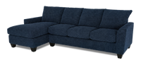 Made in Canada Customizable Sofa Lab Arc Fabric Left-Facing Sofabed Sectional - Chenille Pacific