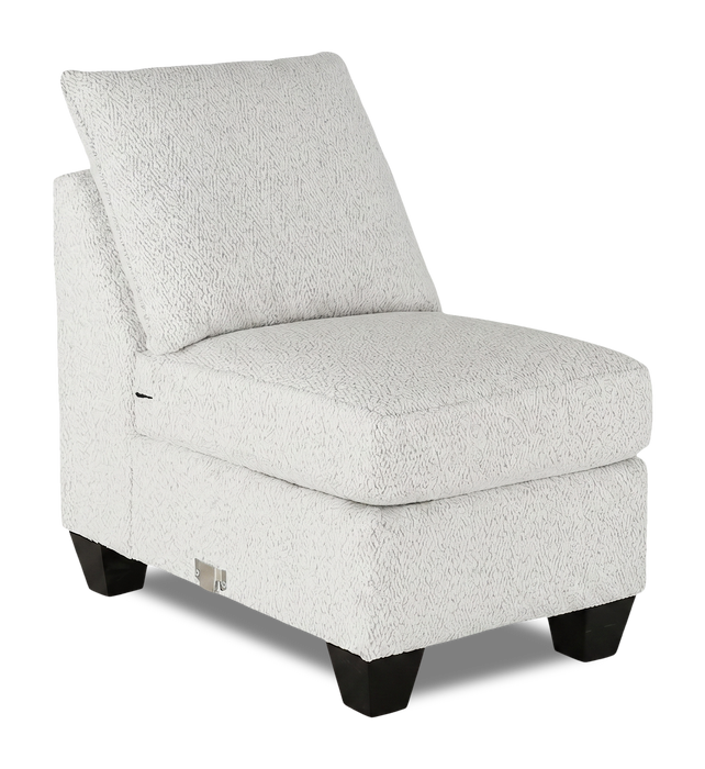 Made in Canada Customizable Sofa Lab Arc 46\" Fabric Armless Chair – Teddy Snow
