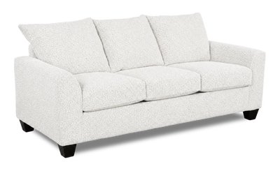 Made in Canada Customizable Sofa Lab Arc 38" Fabric Sofa Bed - Teddy Snow | Sofa-lits personnalisable Arc de Sofa Lab de 38 po fabriqué au Canada en tissu - Teddy Snow