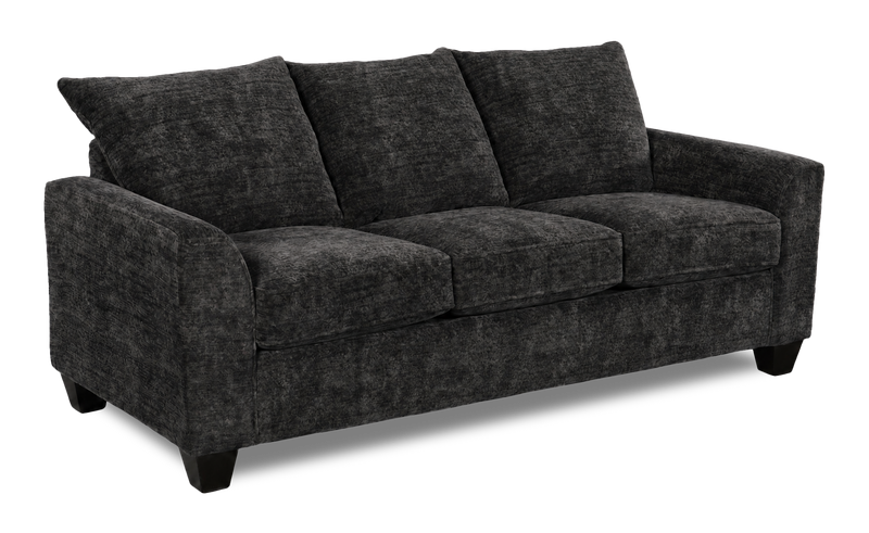 Made in Canada Customizable Sofa Lab Arc 86\" Fabric Sofa Bed - Plush Charcoal 