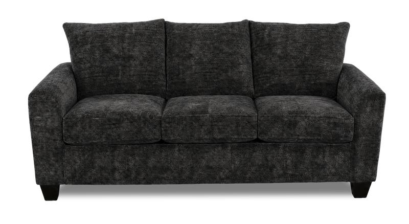 Made in Canada Customizable Sofa Lab Arc 86\" Fabric Sofa Bed - Plush Charcoal 