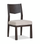 Arden Dining Chair with Cushion Fabric Seat, Wood - Espresso Brown/Beige 