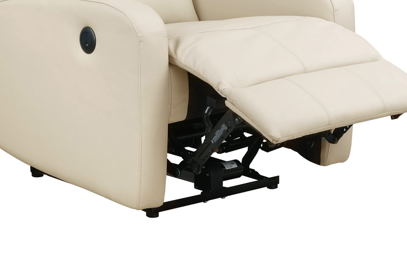 Asher 31.5\" Genuine Leather Power Reclining Chair – Beige