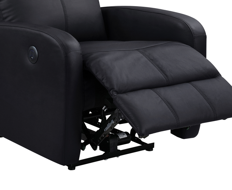 Asher 31.5\" Genuine Leather Power Reclining Chair – Black