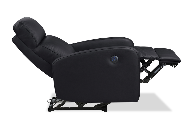 Asher 31.5\" Genuine Leather Power Reclining Chair – Black