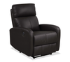 Asher 31.5\" Genuine Leather Power Reclining Chair – Dark Brown