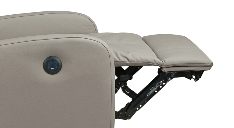 Asher 31.5\" Genuine Leather Power Reclining Chair – Light Grey