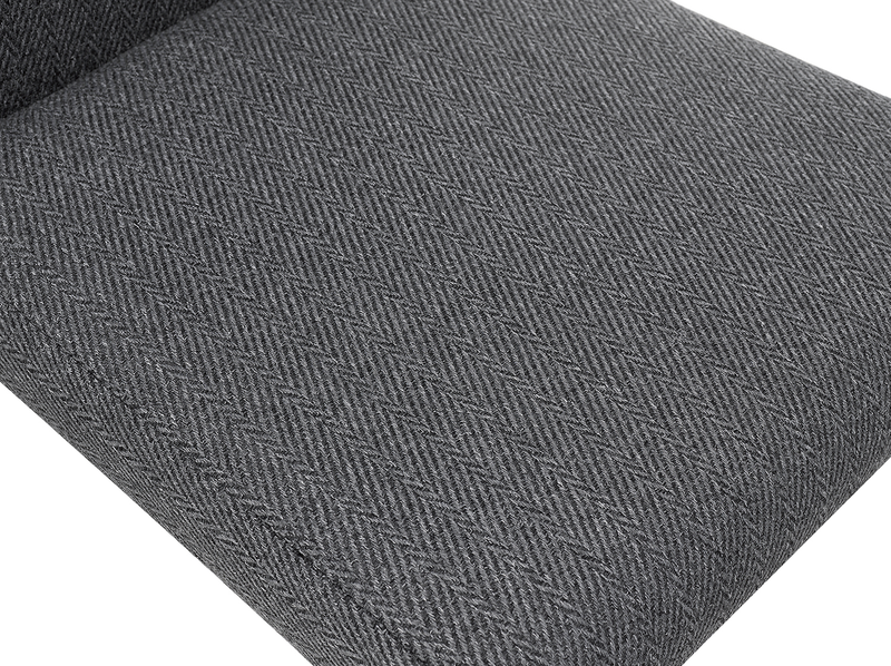 Atlas Dining Chair with Cushion Fabric Seat & Back, Metal – Grey