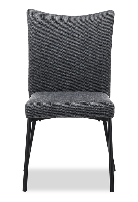 Atlas Dining Chair with Cushion Fabric Seat & Back, Metal – Grey