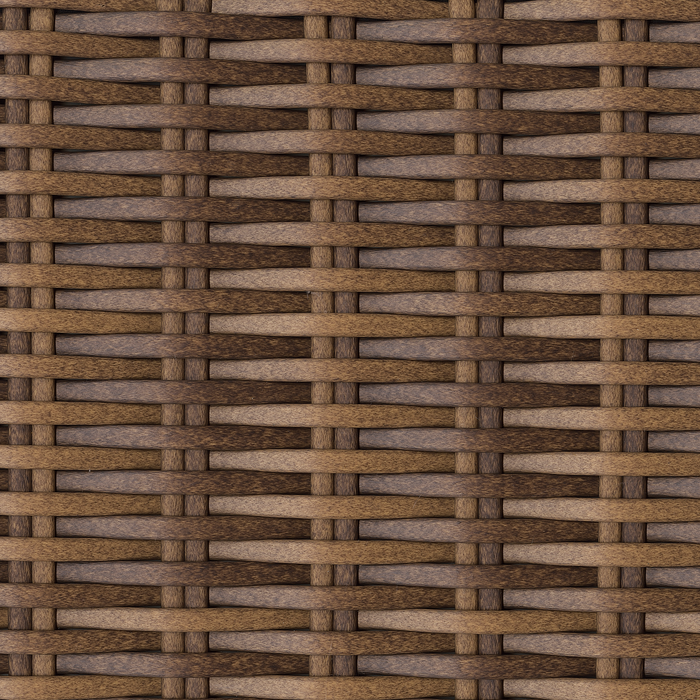 Banff Outdoor Patio End Table - Resin Wicker & Aluminum, Weather Resistant - Brown/Beige