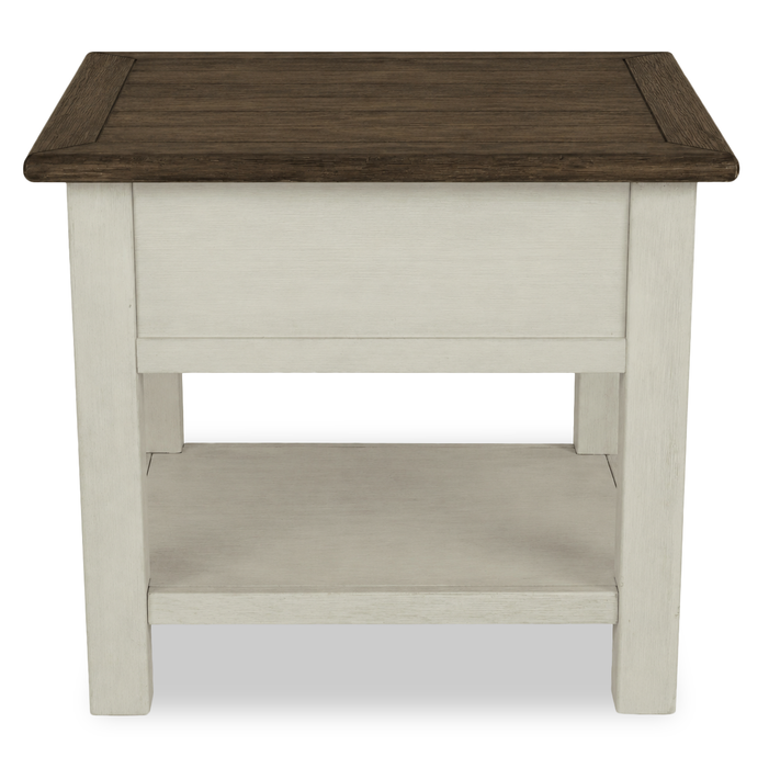 Baxter 24” Country-Style End Table with Storage – Mocha