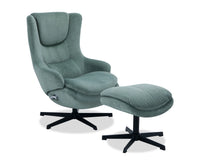 Bliss 29.1” Chenille Fabric Stress Free Reclining Occasional Chair with Footrest - Green