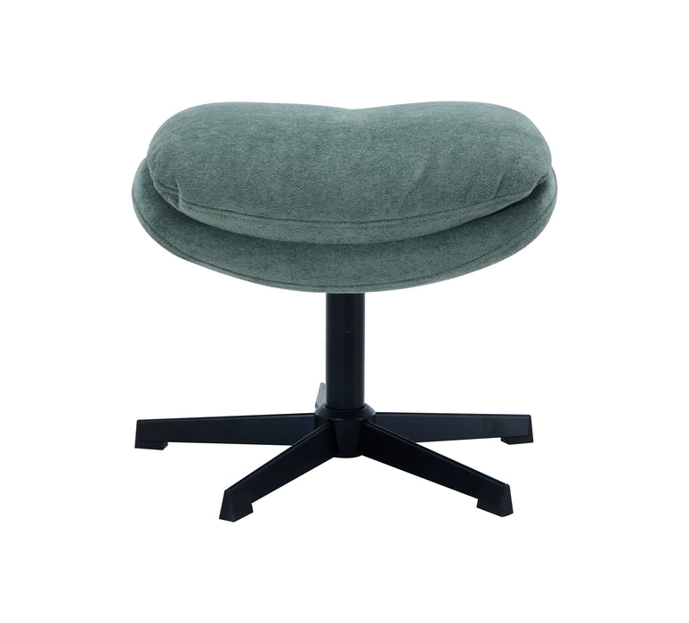 Bliss 29.1” Chenille Fabric Stress Free Reclining Occasional Chair with Footrest - Green