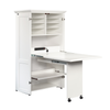 Boon 21.81" Storage Accent Cabinet with Fold Out Work Surface – Glacier White | Armoire décorative de rangement Boon de 21,81 po avec surface de travail pliable - blanc glacier
