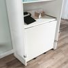 Boon 21.81" Storage Accent Cabinet with Fold Out Work Surface – Glacier White | Armoire décorative de rangement Boon de 21,81 po avec surface de travail pliable - blanc glacier