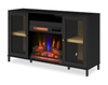 Cayman 54” Contemporary Electric Fireplace TV Stand for TVs up to 58” – Dark Walnut | Meuble pour téléviseur contemporain Cayman de 54 po avec foyer électrique pour téléviseurs jusqu’à 58 po - noyer foncé