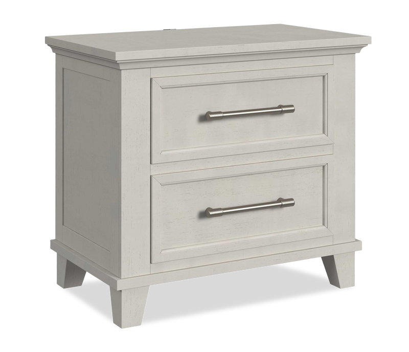 Celine Bedside 2-Drawer Nightstand, 28\"W x 26\"H – Ivory