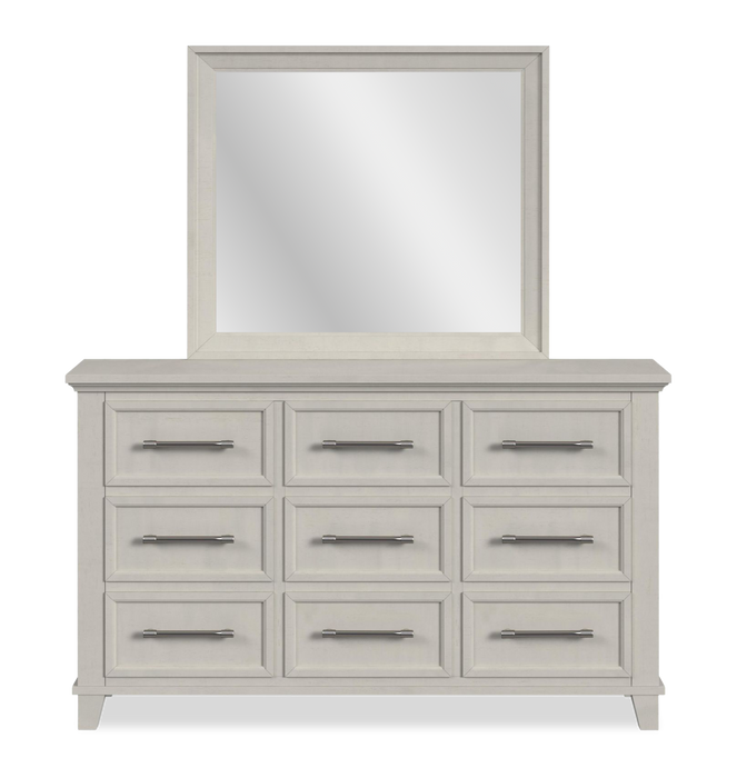 Celine Bedroom 9-Drawer Dresser, 64\"W x 38\"H - Ivory
