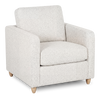 Made in Canada Sofa Lab Customizable Club 36\" Fabric Accent Chair with Wood Legs – Teddy Riverrock