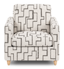 Made in Canada Sofa Lab Customizable Club 36" Fabric Accent Chair with Wood Legs – Tar Accent Fabric | Fauteuil d’appoint personnalisable Club de Sofa Lab de 36 po fabriqué au Canada en tissu avec pattes en bois - tissu décoratif Tar