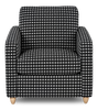Made in Canada Sofa Lab Customizable Club 36" Fabric Accent Chair with Wood Legs – Panda Accent Fabric | Fauteuil d’appoint personnalisable Club de Sofa Lab de 36 po fabriqué au Canada en tissu avec pattes en bois - tissu décoratif Panda