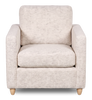 Made in Canada Sofa Lab Customizable Club 36" Fabric Accent Chair with Wood Legs – Chenille White | Fauteuil d’appoint personnalisable Club de Sofa Lab de 36 po fabriqué au Canada en tissu avec pattes en bois - Chenille White