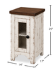 Croft 14” Country-Style Chairside Table with Storage - Mocha | Table de fauteuil Croft de 14 po de style champêtre avec rangement - moka
