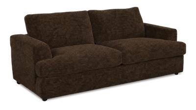 Made in Canada Customizable Sofa Lab Curve 88" Fabric Sofa – Plush Chocolate | Sofa personnalisable Curve de Sofa Lab de 88 po fabriqué au Canada en tissu - Plush Chocolate