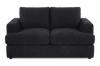 Made in Canada Customizable Sofa Lab Curve 65" Fabric Loveseat - Teddy Raven | Causeuse personnalisable Curve de Sofa Lab de 65 po fabriqué au Canada en tissu - Teddy Raven