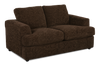 Made in Canada Customizable Sofa Lab Curve 65\" Fabric Loveseat - Plush Chocolate