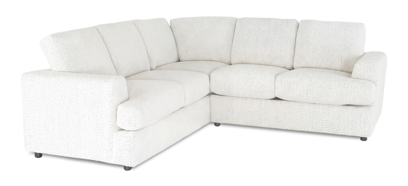 Made in Canada Customizable Sofa Lab Curve 2-Piece Fabric Sectional - Teddy Snow