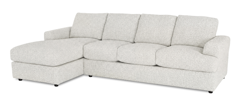 Made in Canada Customizable Sofa Lab Curve Left-Facing Fabric Sofa Chaise  – Teddy Riverrock