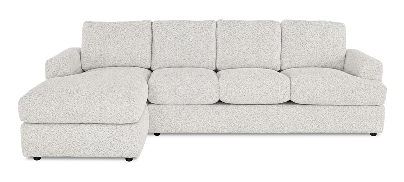 Made in Canada Customizable Sofa Lab Curve Left-Facing Fabric Sofa Chaise  – Teddy Riverrock