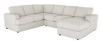 Made in Canada Customizable Sofa Lab Curve 3 Piece Right-Facing Fabric Sectional with Chaise – Teddy Riverrock