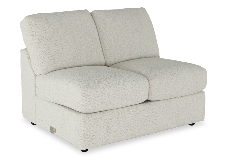 Made in Canada Customizable Sofa Lab Curve 47\" Armless Fabric Loveseat - Teddy Riverrock