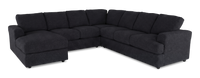 Made in Canada Customizable Sofa Lab Curve 4-Piece Left-Facing Sectional with Chaise - Teddy Raven 