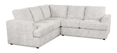 Made in Canada Customizable Sofa Lab Curve 2-Piece Fabric Sectional - Plush Oyster | Sofa sectionnel 2 pièces personnalisable Curve de Sofa Lab fabriqué au Canada en tissu - Plush Oyster