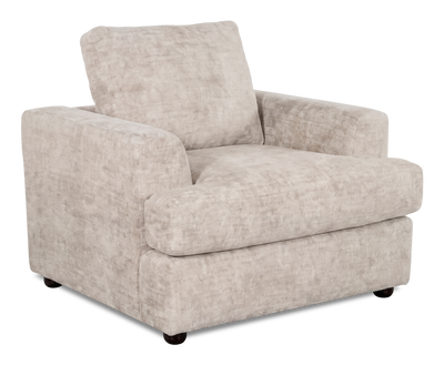 Made in Canada Customizable Sofa Lab Curve 40" Fabric Chair – Plush Parchment | Fauteuil personnalisable Curve de Sofa Lab de 40 po fabriqué au Canada en tissu - Plush Parchment