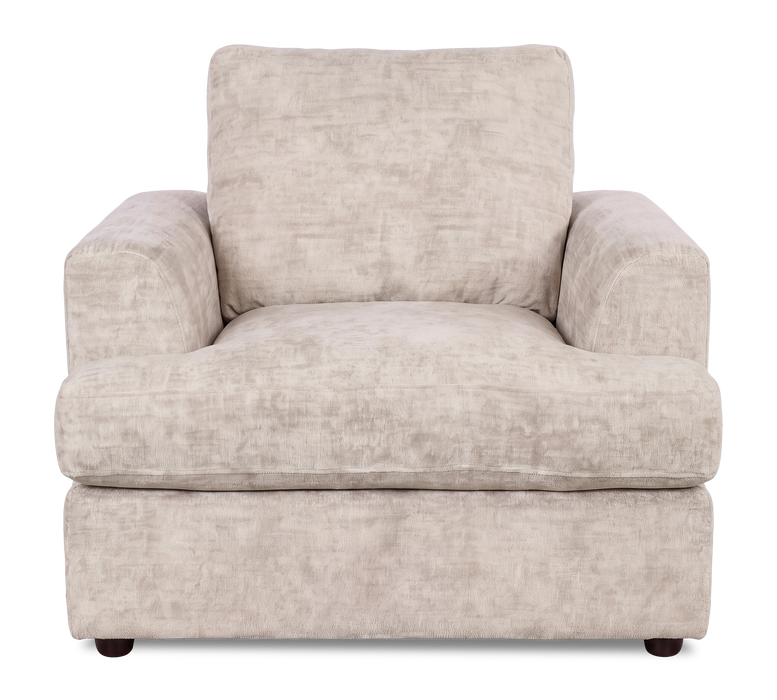 Made in Canada Customizable Sofa Lab Curve 40\" Fabric Chair – Plush Parchment