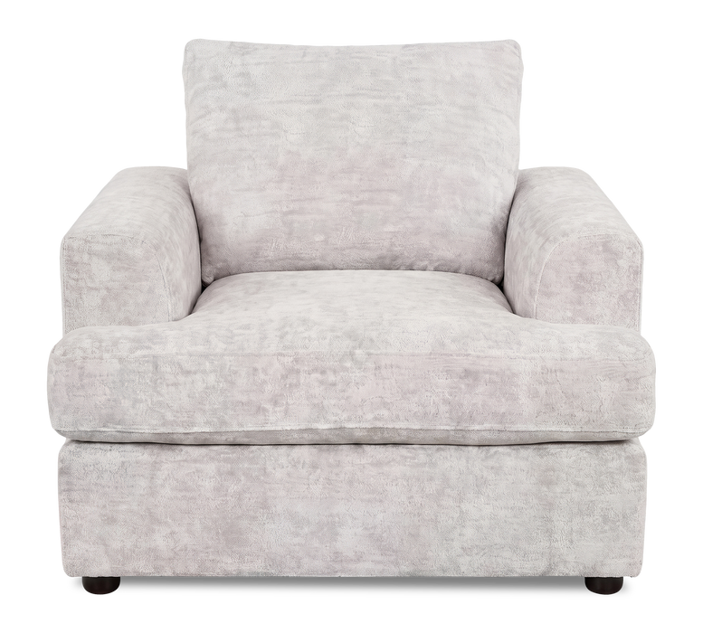 Made in Canada Customizable Sofa Lab Curve 40\" Fabric Chair – Plush Oyster