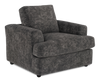 Made in Canada Customizable Sofa Lab Curve 40" Fabric Chair – Plush Charcoal | Fauteuil personnalisable Curve de Sofa Lab de 40 po fabriqué au Canada en tissu - Plush Charcoal