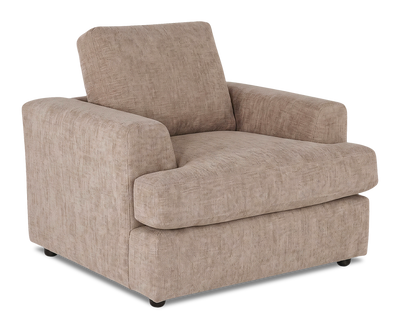 Made in Canada Customizable Sofa Lab Curve 40" Fabric Chair – Chenille Praline | Fauteuil personnalisable Curve de Sofa Lab de 40 po fabriqué au Canada en tissu - Chenille Praline